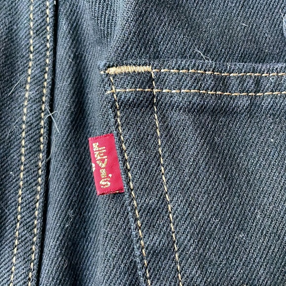 Levi's Lunar New Year black and gold Year of the Rabbit overalls Small - Picture 10 of 11